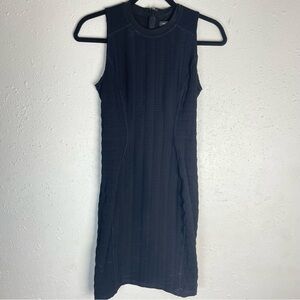 Rag & Bone Textured Bodycon Black Sheath Dress